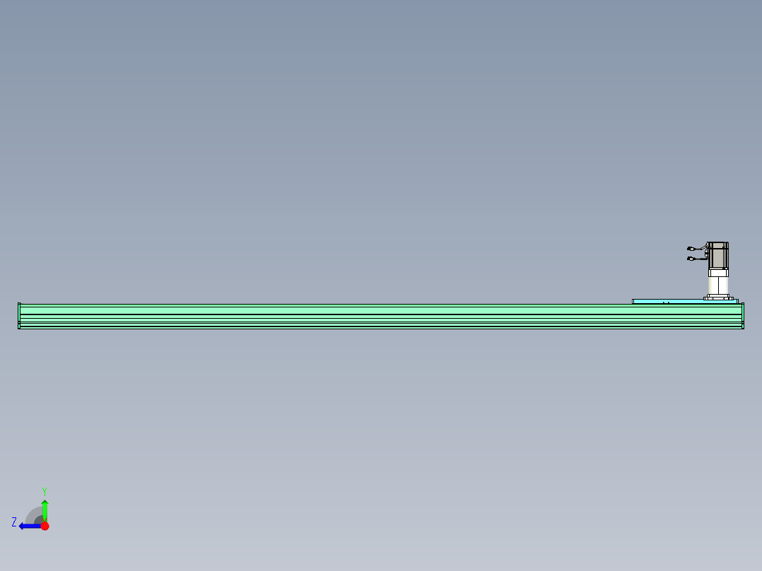 东锦齿条传动DH270G-L167-S2450-BU-减速机+750W右视图