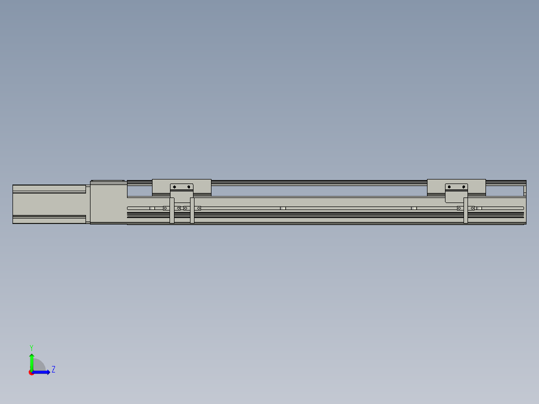 直线模组LHAT10-CA-S400-M-C3设计图纸左视图