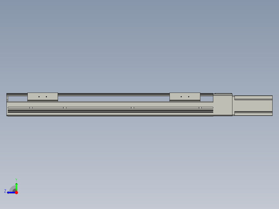 直线模组LHAT10-CA-S400-M-C3设计图纸右视图