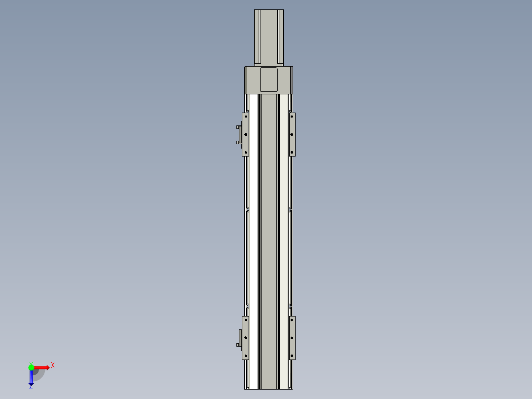 直线模组LHAT10-CA-S400-M-C3设计图纸俯视图