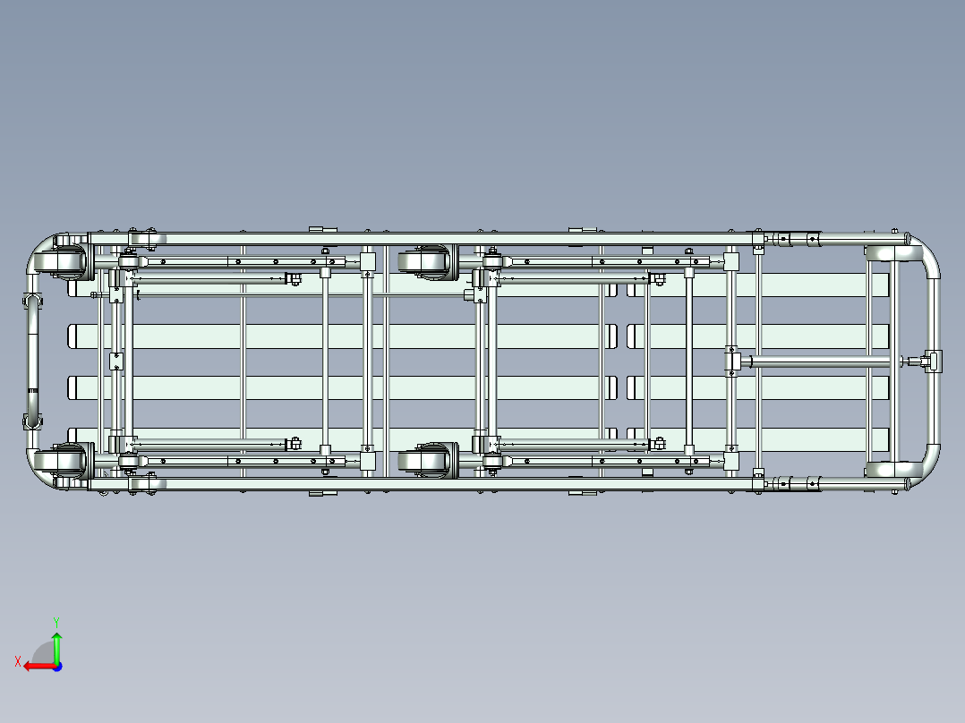 救护车担架后视图