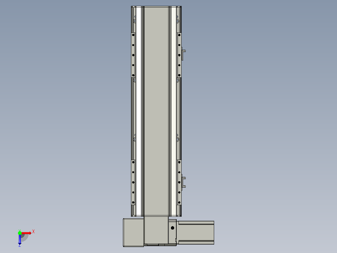 直线模组LHB17-L40-S400-LD设计图纸俯视图