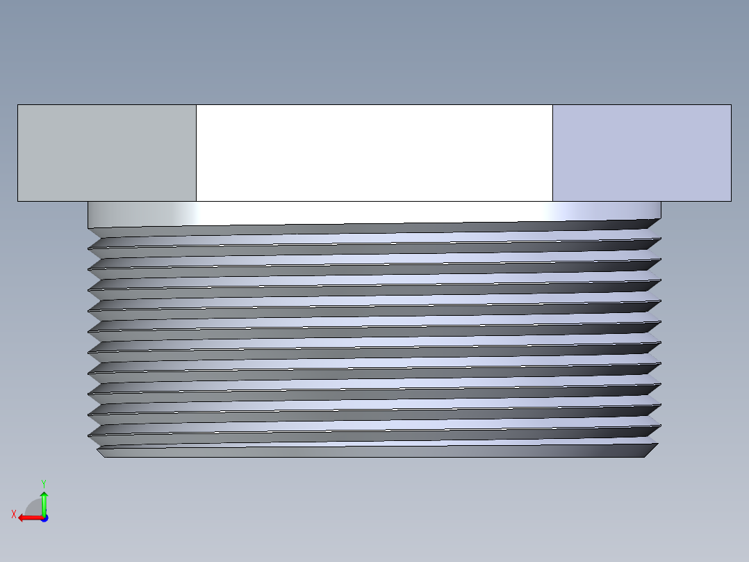 聚氯乙烯配件22-Sch80_Plug_MPT_850-020_2in后视图
