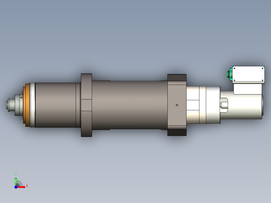双伺服钻削动力头-100电主轴-衬套式前视图