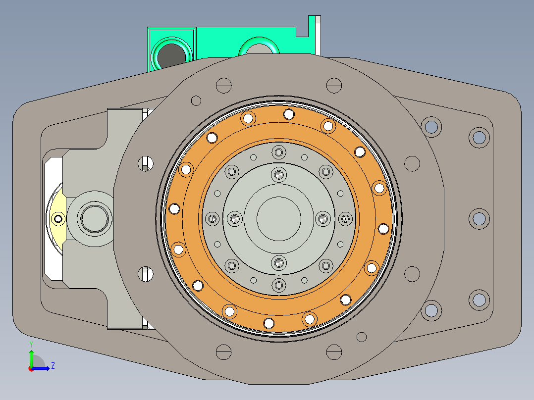 双伺服钻削动力头-100电主轴-衬套式左视图