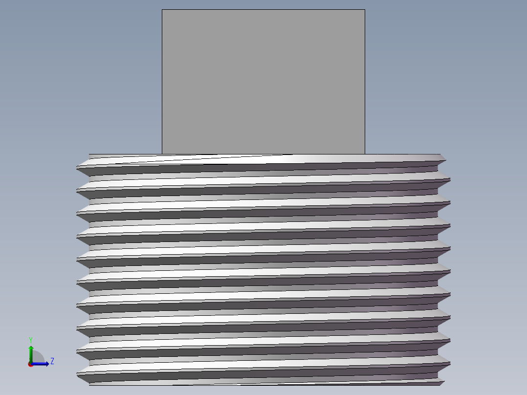 四角塞头 DN20左视图