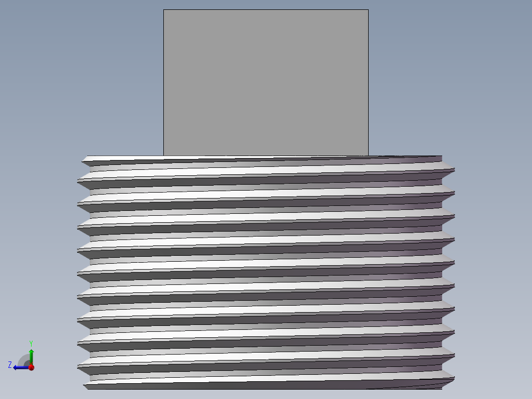 四角塞头 DN20右视图