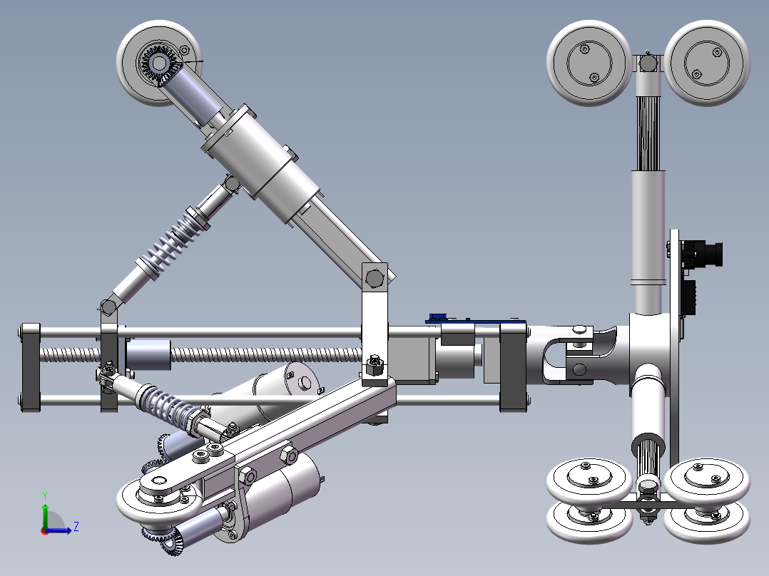 管道机器人sw22可编辑左视图