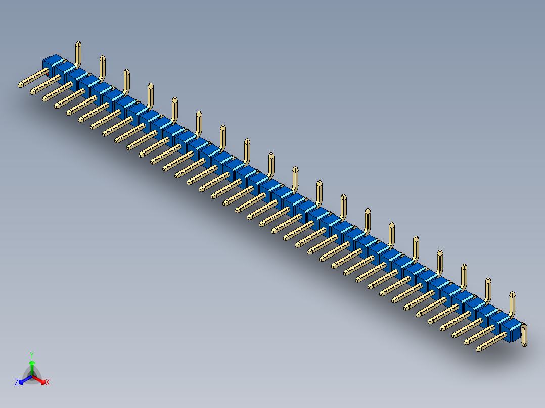 彩色公排针 100mil 2.54mm 系列-DS1022_blue_39p_100mil_Type_SMT_R2_rev1.0