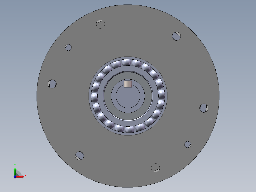 离心离合器简化模型设计前视图