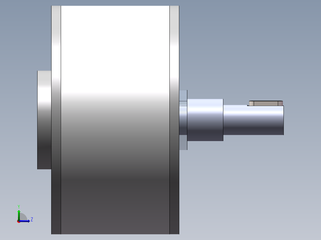 离心离合器简化模型设计左视图