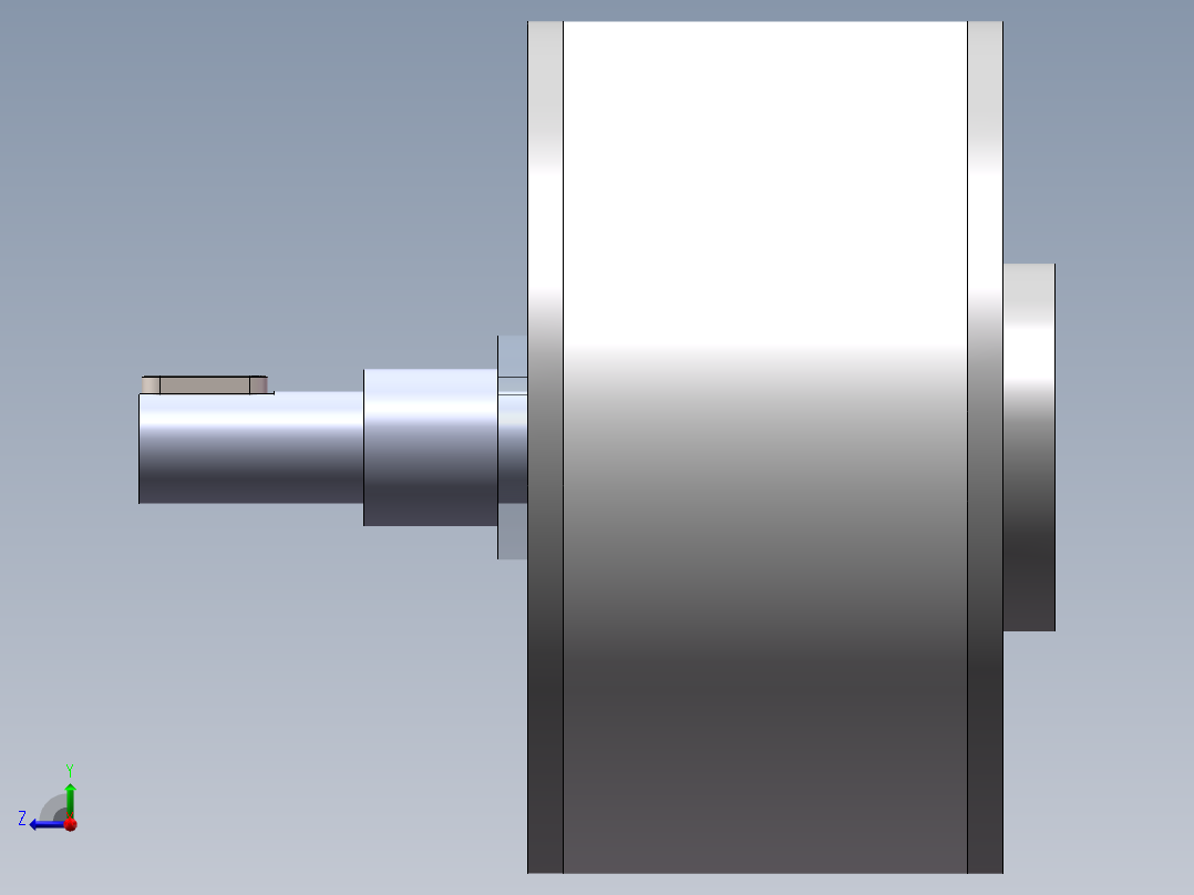离心离合器简化模型设计右视图