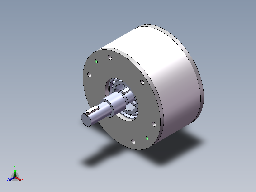 离心离合器简化模型设计正等轴测图