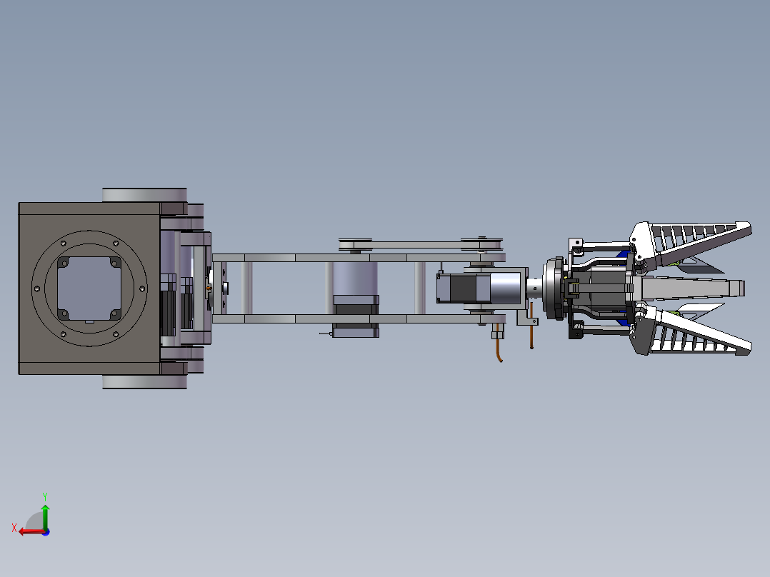 苹果采摘机械手后视图