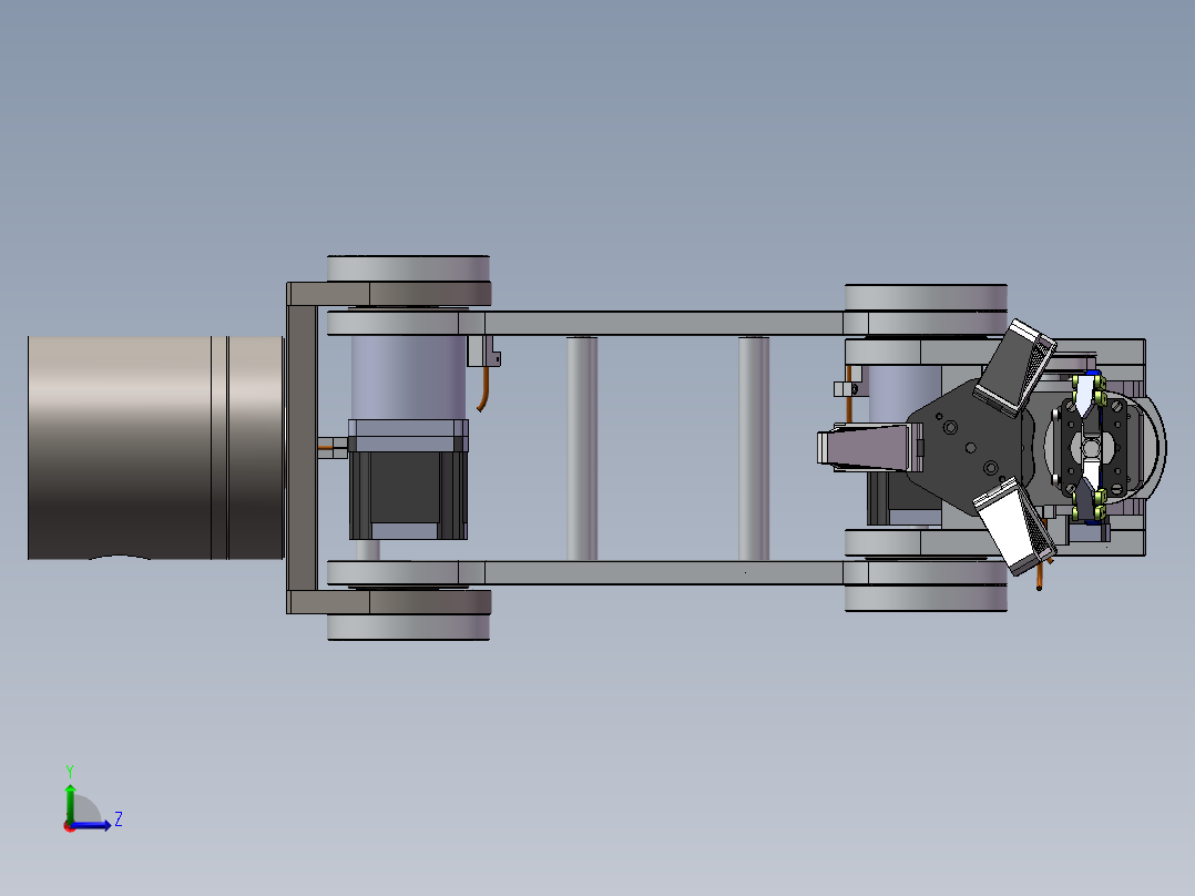 苹果采摘机械手左视图