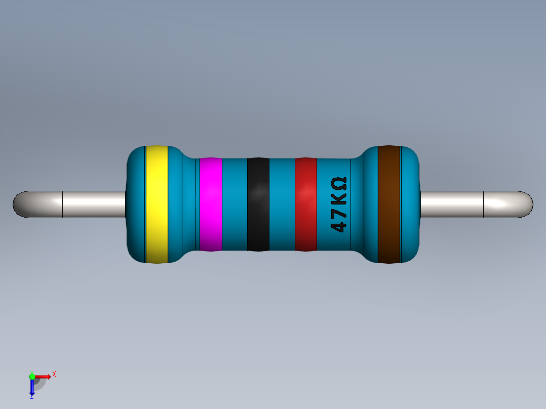 电容器 二极管 电阻器-Resistor 47K Ohm Blue