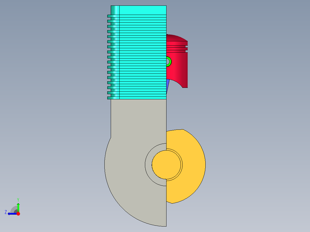小发动机右视图