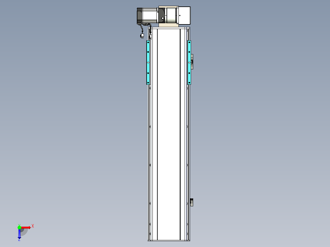 同步带滑台-半封闭B22H-L100-C-S700-RU-P75-D3-N5俯视图