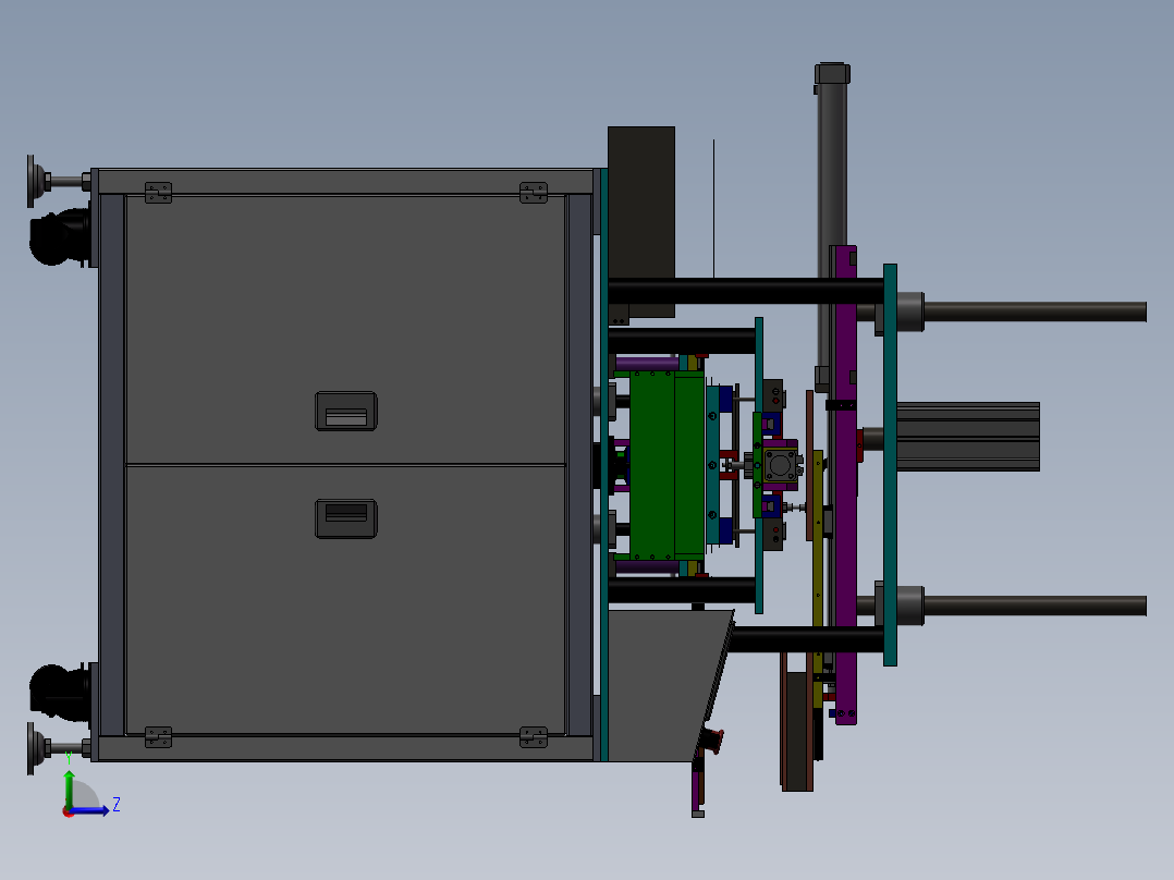一台贴纸机左视图