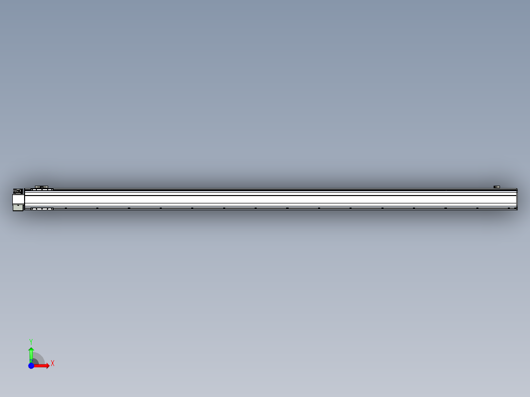 同步带滑台-半封闭B13H-L45-S2850-LD-P40-D3前视图