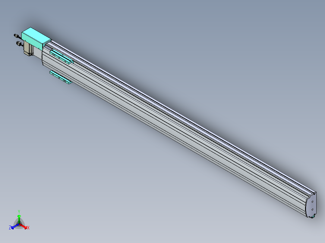 威洛博VBF同步带传动一般环境VBF14-L45-S1650-BR-ZP40-C3正等轴测图