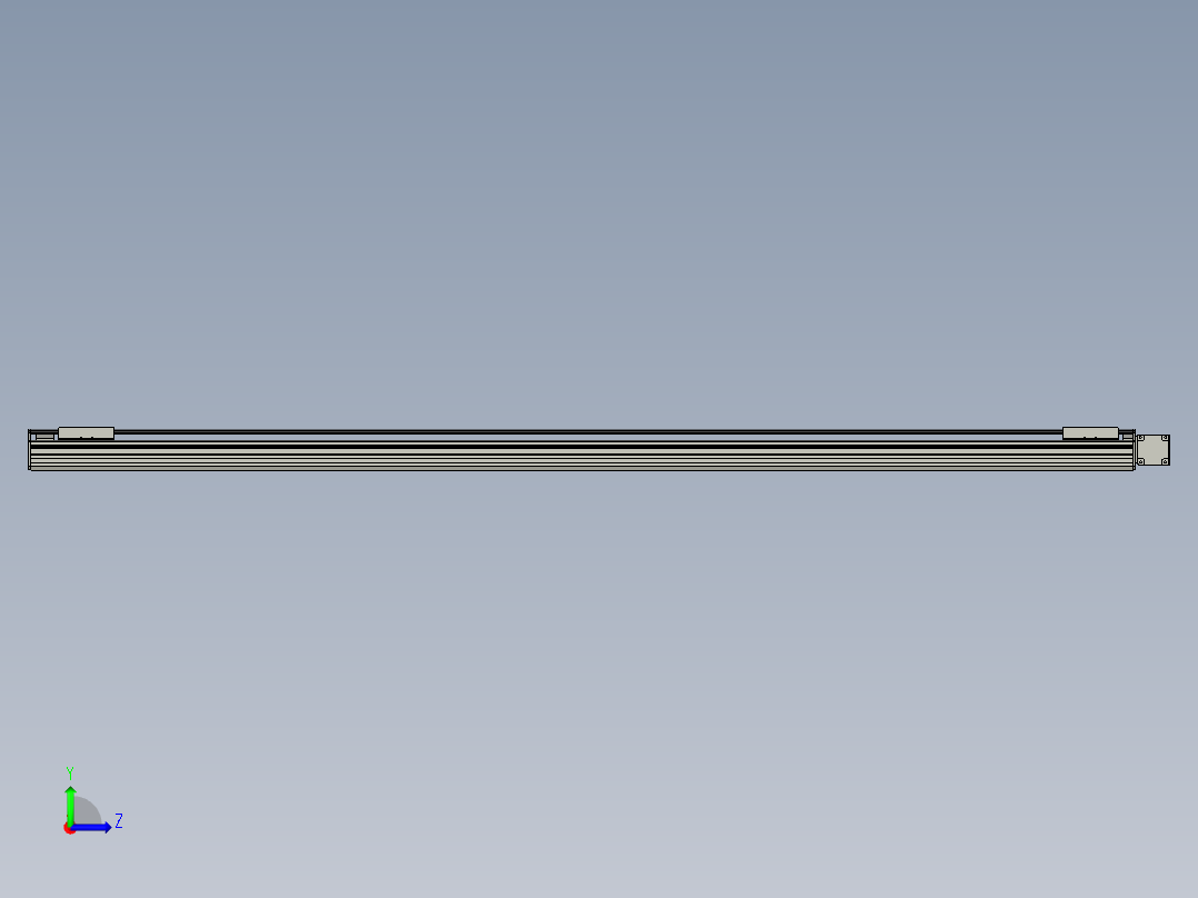直线模组WG-LHB12-S1950-R(B)设计图纸左视图