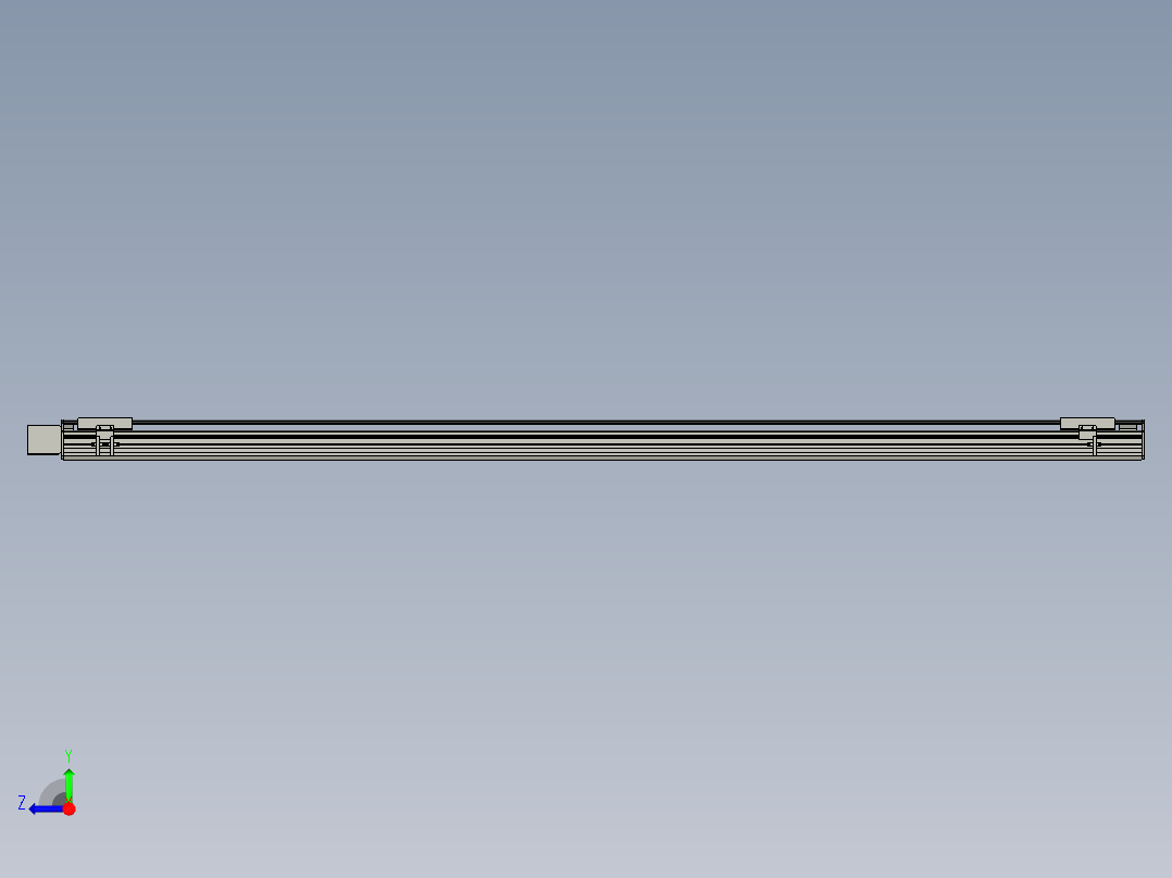 直线模组WG-LHB12-S1950-R(B)设计图纸右视图