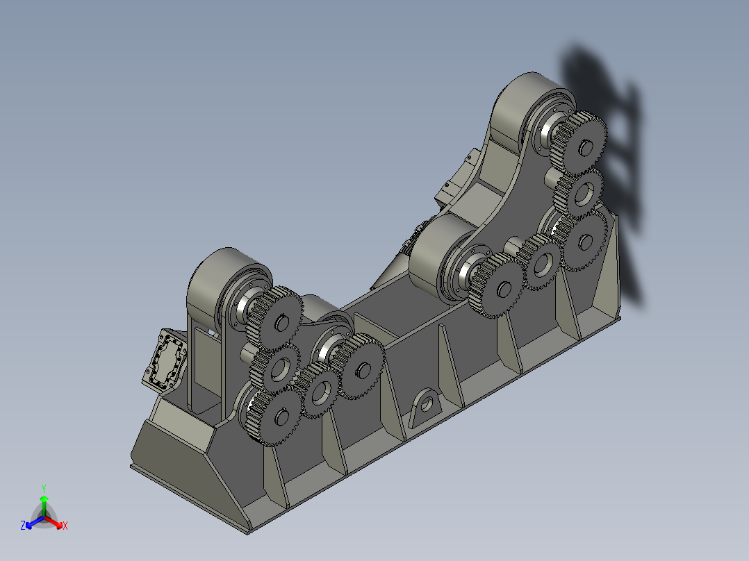压力容器旋转器结构3D图纸 STEP格式