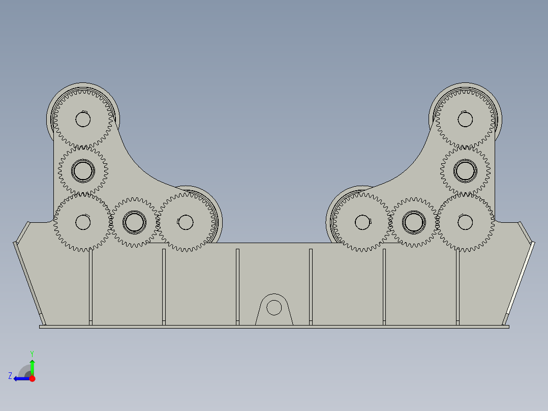 压力容器旋转器结构3D图纸 STEP格式右视图