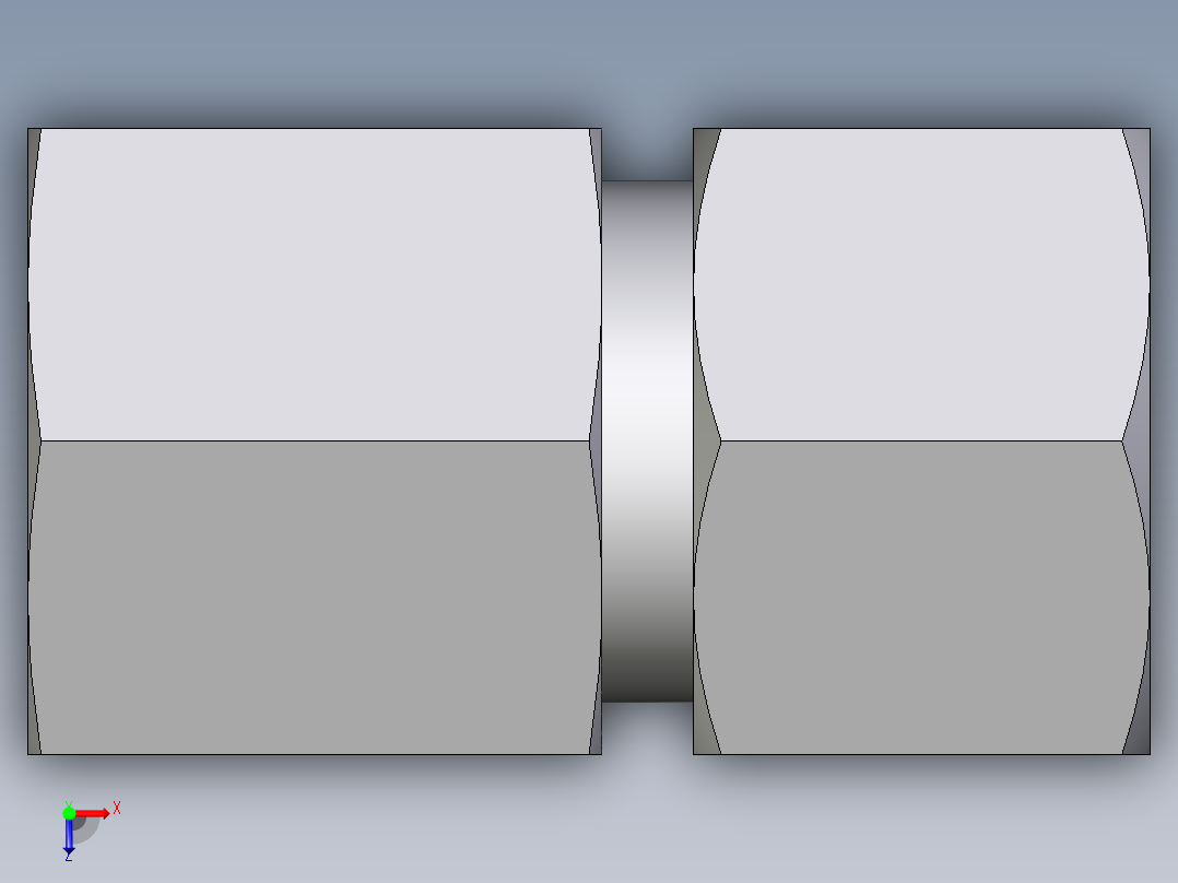 卡套式工业通用硬管接头EO_Swivel_connector_GAI12SRCF俯视图