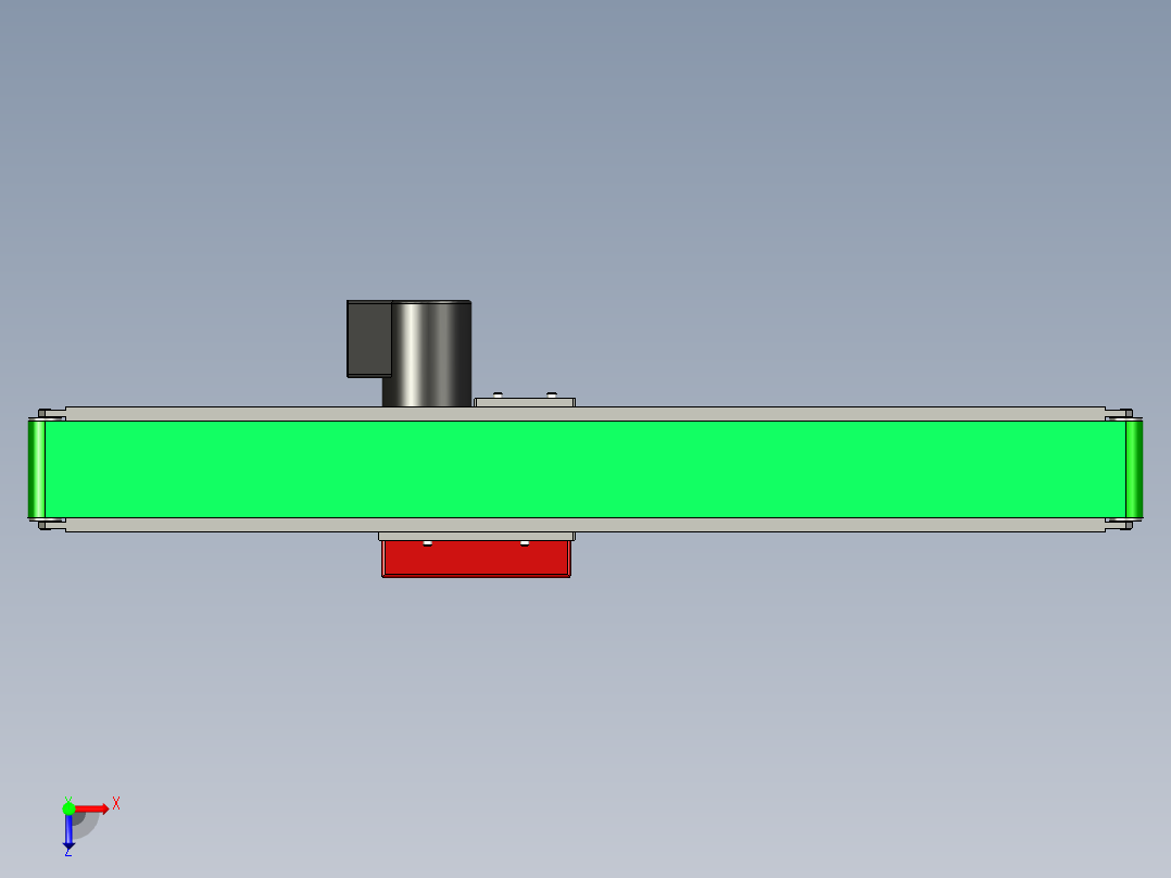 皮带输送机 (34)俯视图