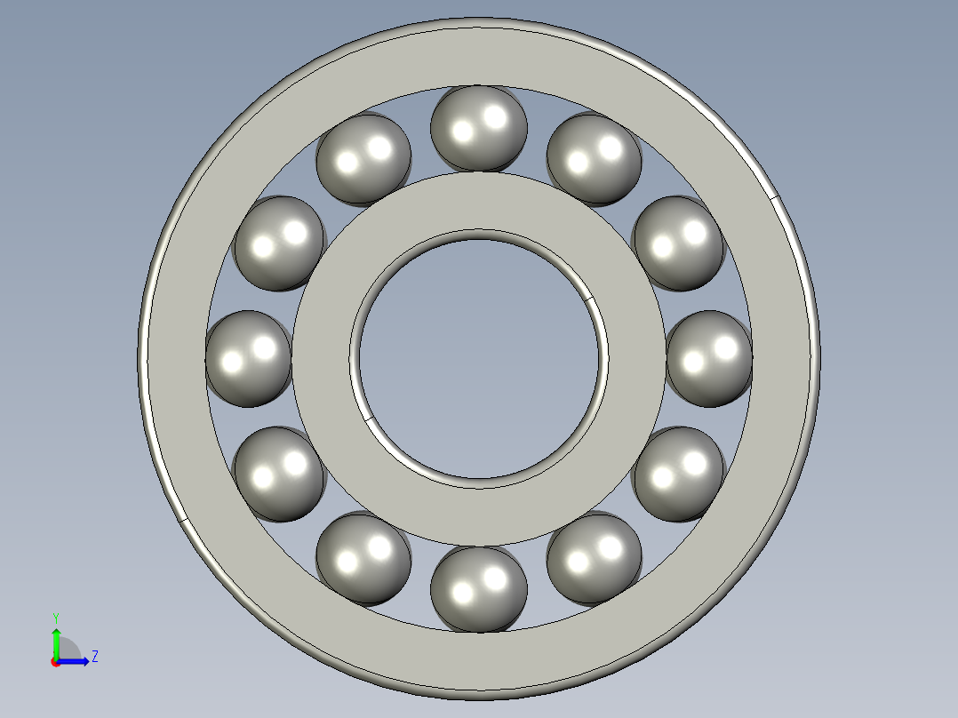 深沟球轴承6407左视图