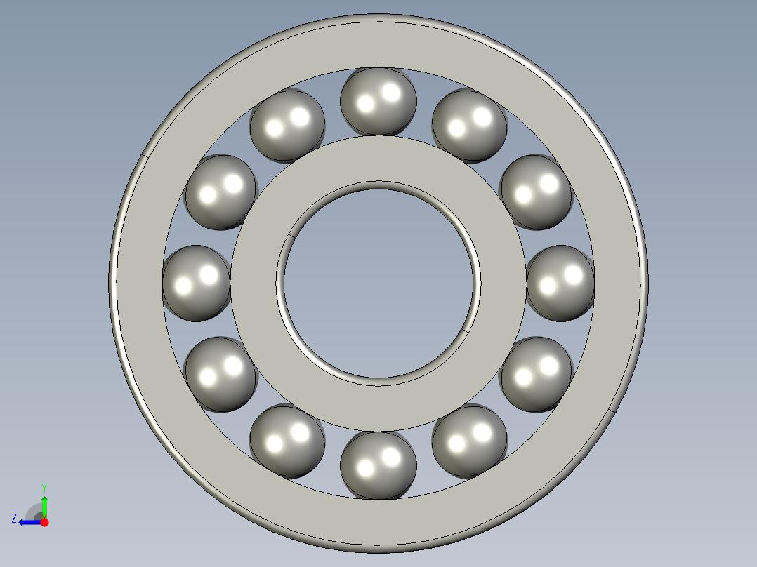 深沟球轴承6407右视图