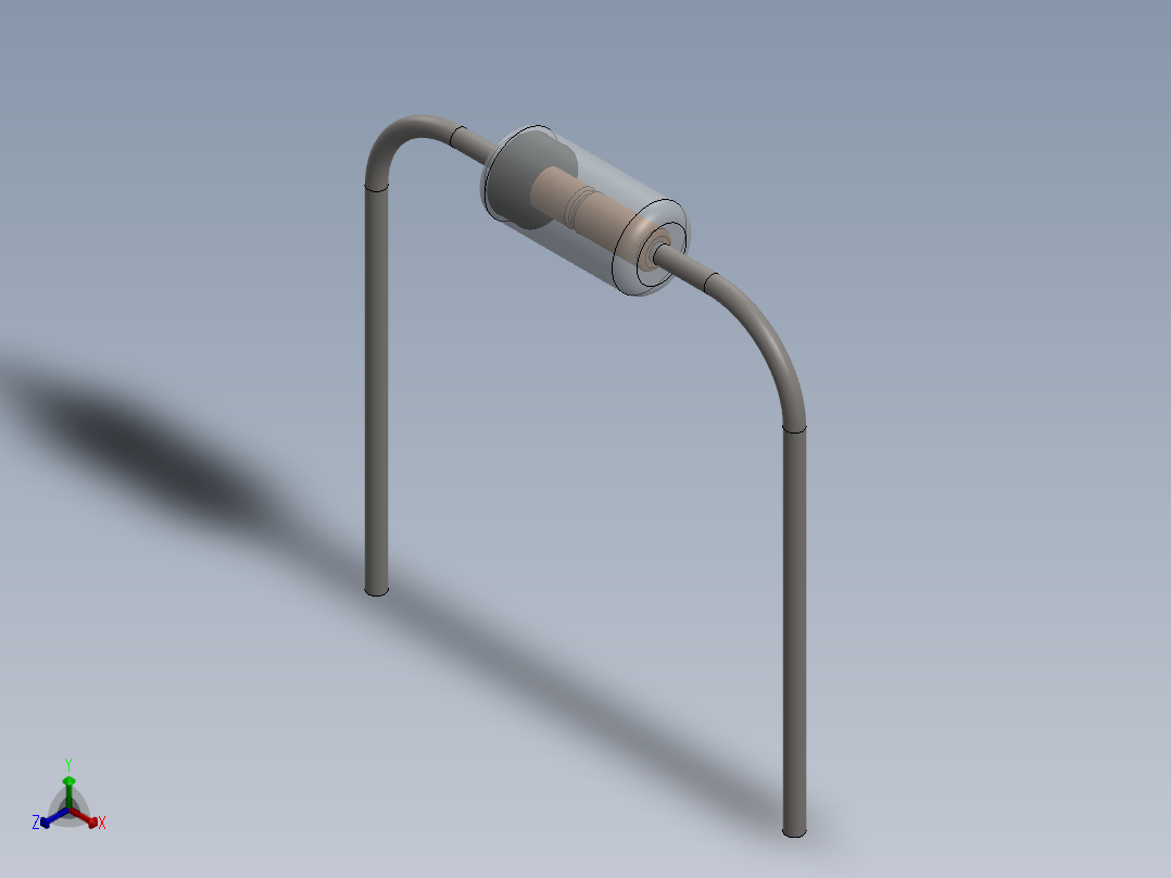 电容器 二极管 电阻器-Switching Diode 1N4148正等轴测图