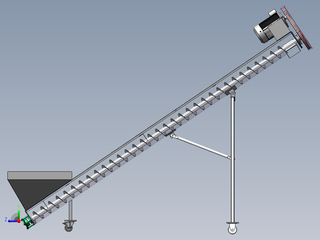 U160-4米提升机sw17可编辑右视图