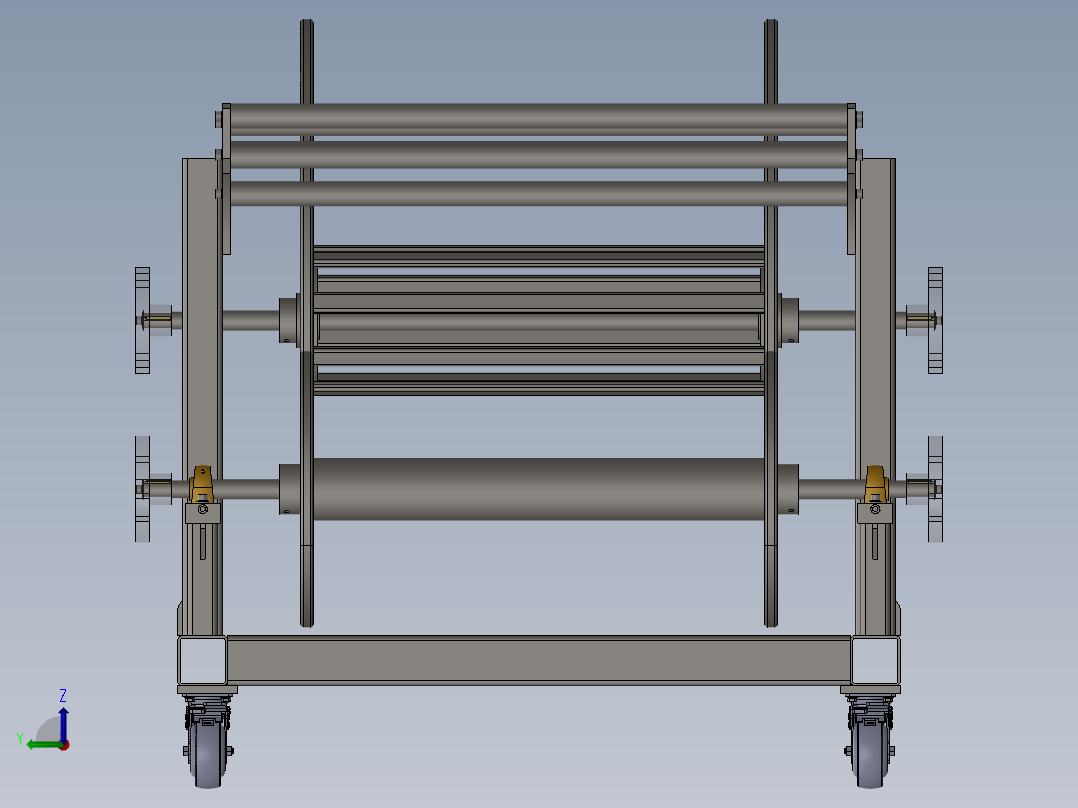 实心轮胎收卷胶料总装sw15可编辑左视图