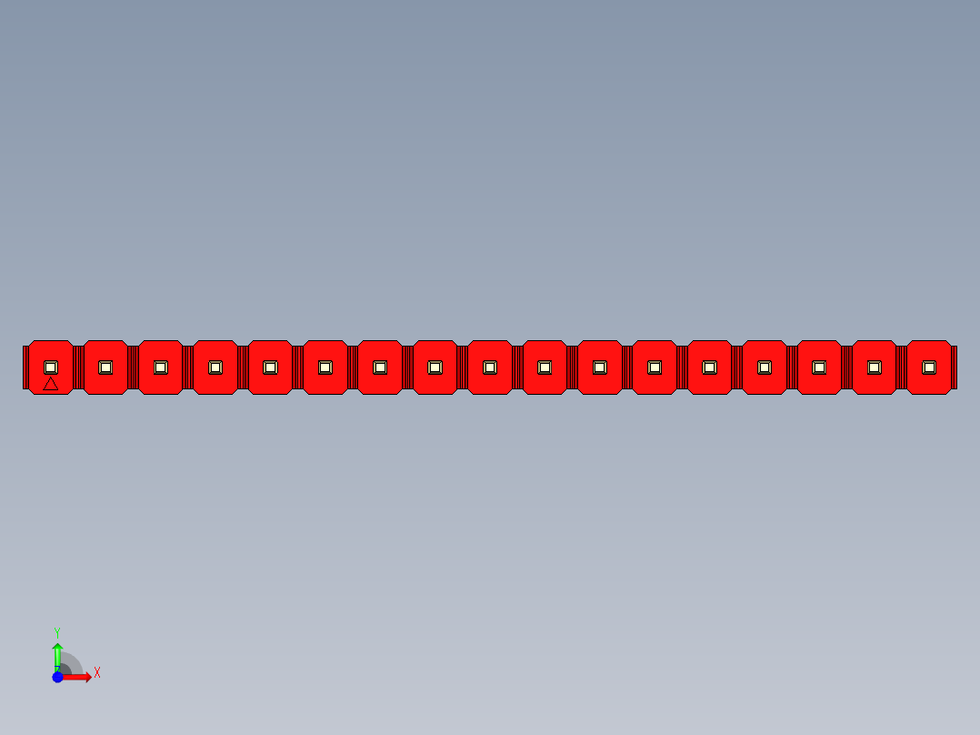 彩色公头100mil（2.54mm）系列-DS1021_red_1x17p_100mil_Type1_rev1.0前视图
