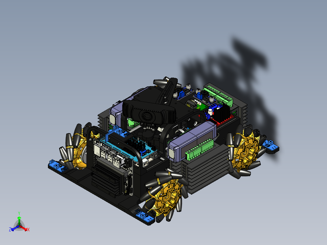 麦克纳姆轮拍摄<span style='color: red'>机器人</span>车