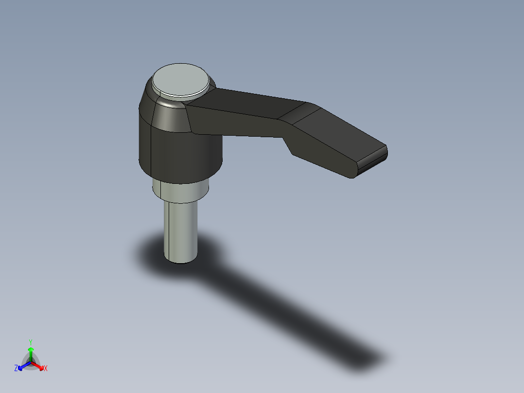 型材-KJN M8X20 CLAMPING LEVER 3842516846正等轴测图