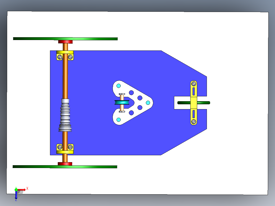 无碳小车直线组样车模型俯视图