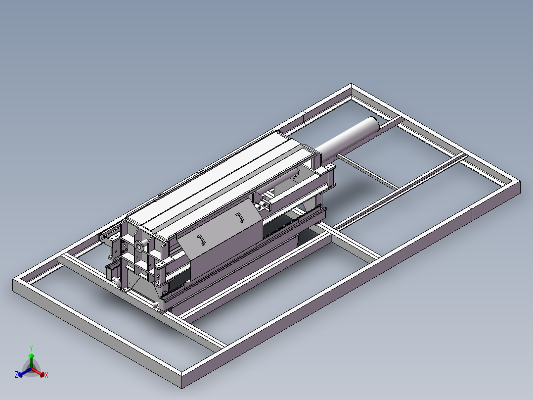 压滤机复杂正等轴测图