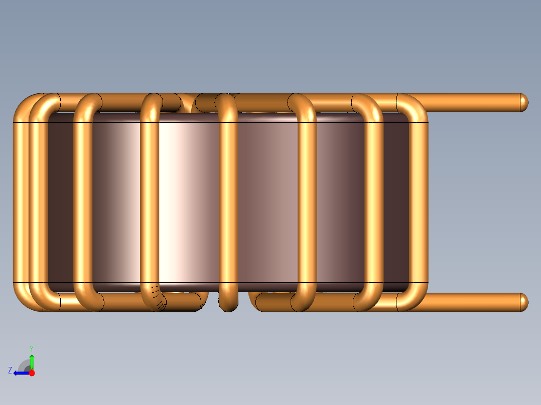 环形电感13毫米x 7毫米右视图