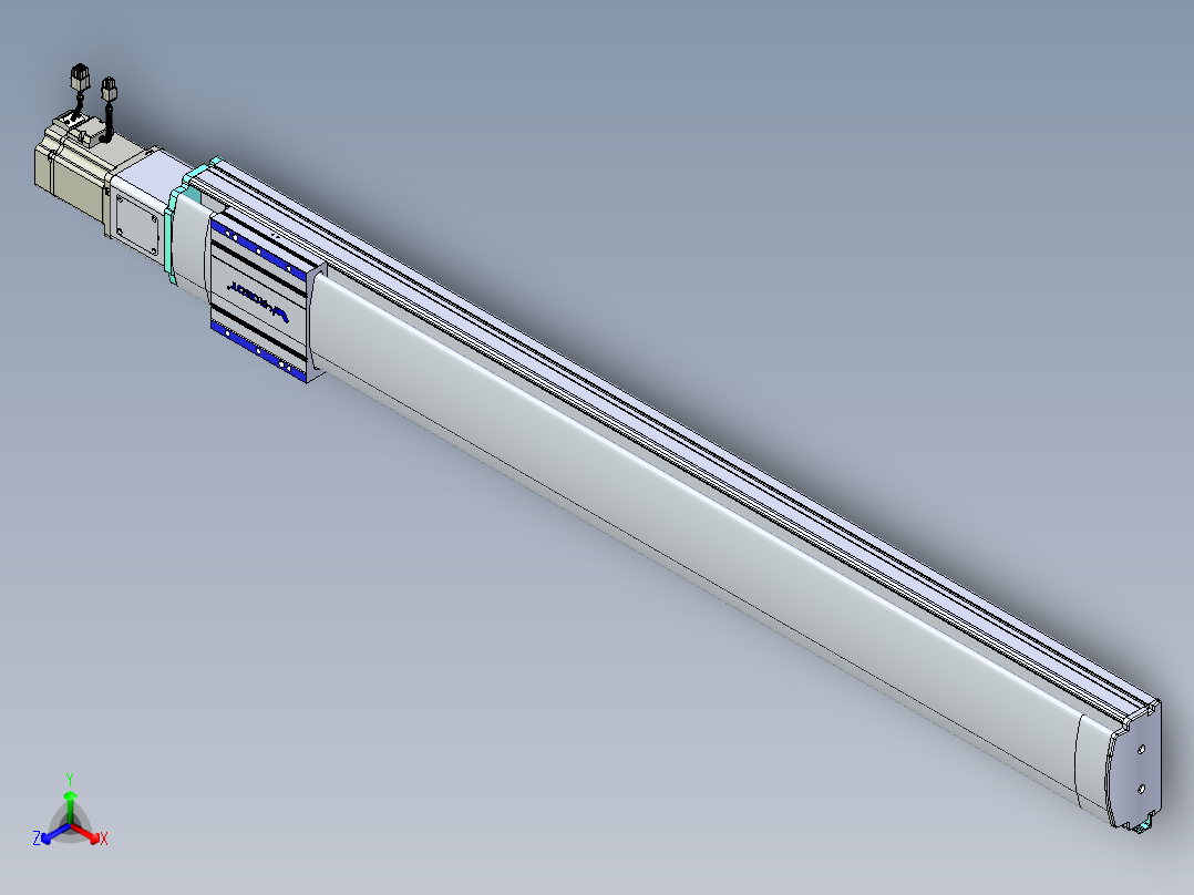 VF丝杆传动-一般环境VF14-Lxx-C-S1100-BC-ZP75-C3正等轴测图