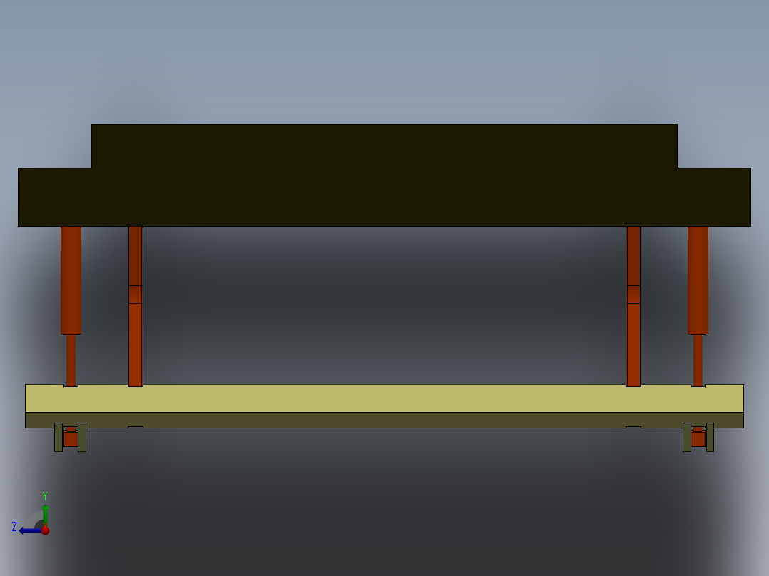 2T液压尾板右视图