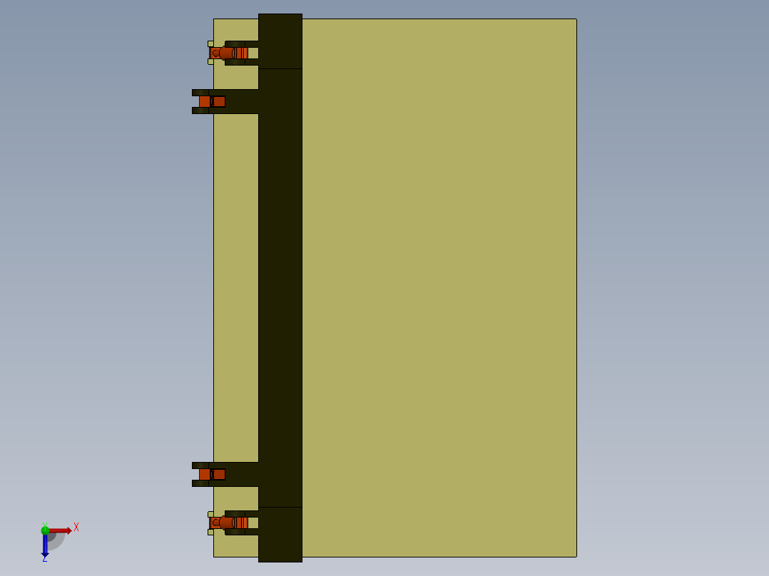 2T液压尾板俯视图