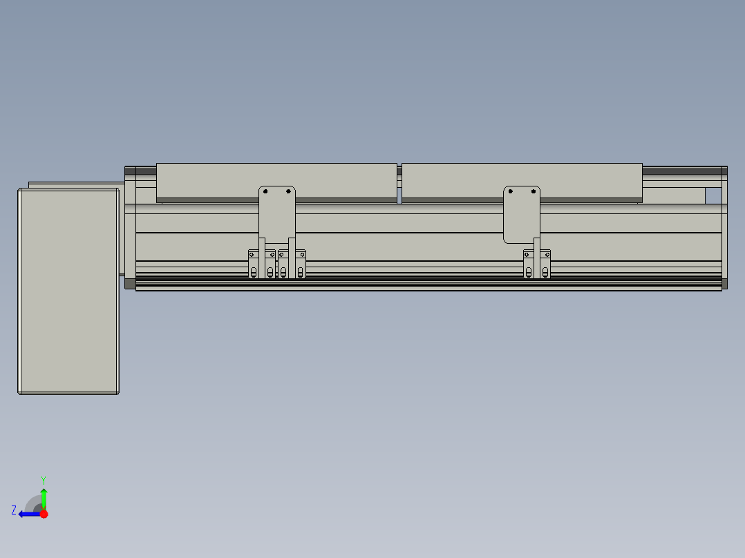 直线模组LHB21-L40-S200-RD设计图纸右视图