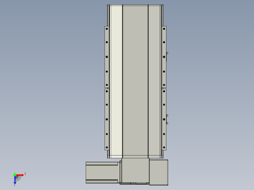 直线模组LHB21-L40-S200-RD设计图纸俯视图