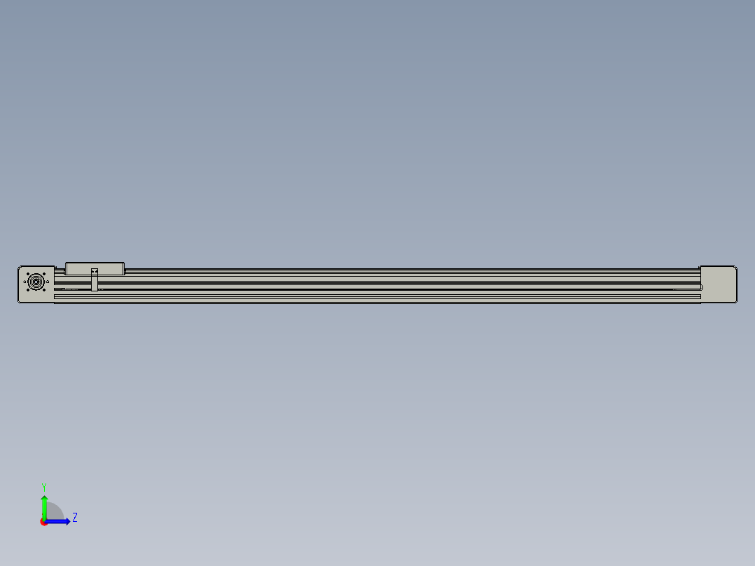 威洛博直线电机模组EB6-L140-S1250-光轴左视图