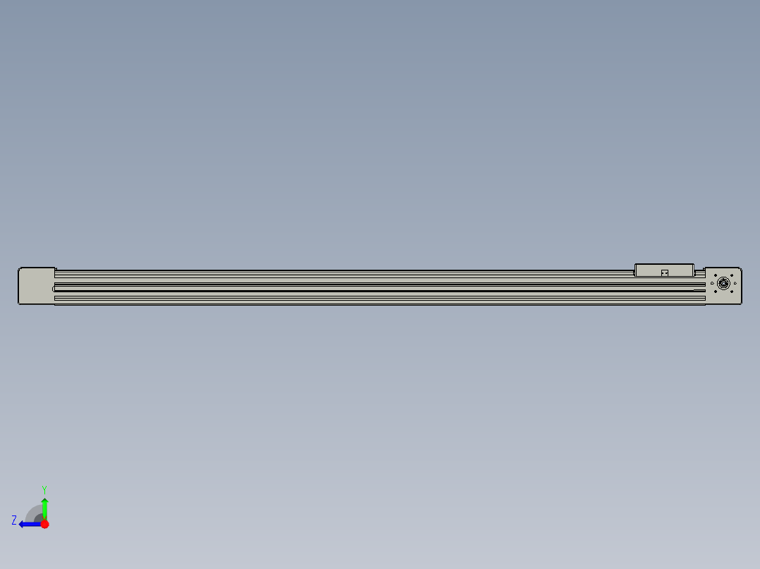 威洛博直线电机模组EB6-L140-S1250-光轴右视图