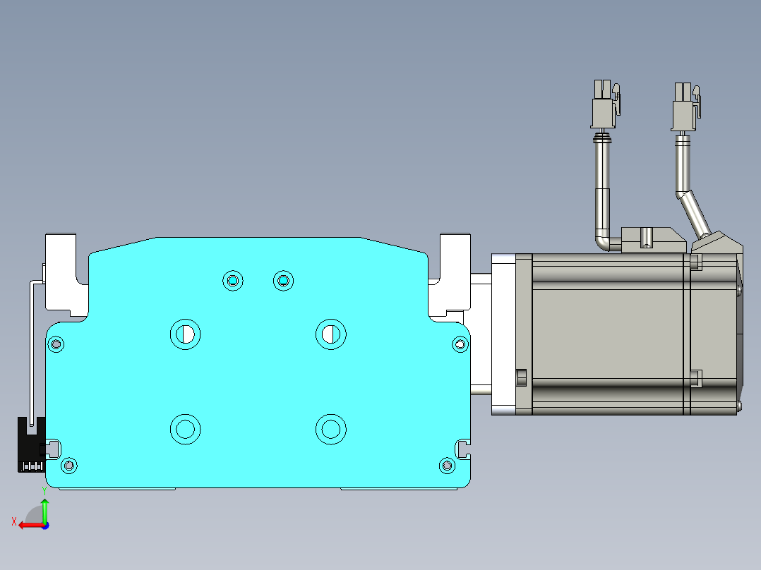 东锦同步带传动-直线滑台模组DH210B-L150-S1400-BL-P750W-C3后视图